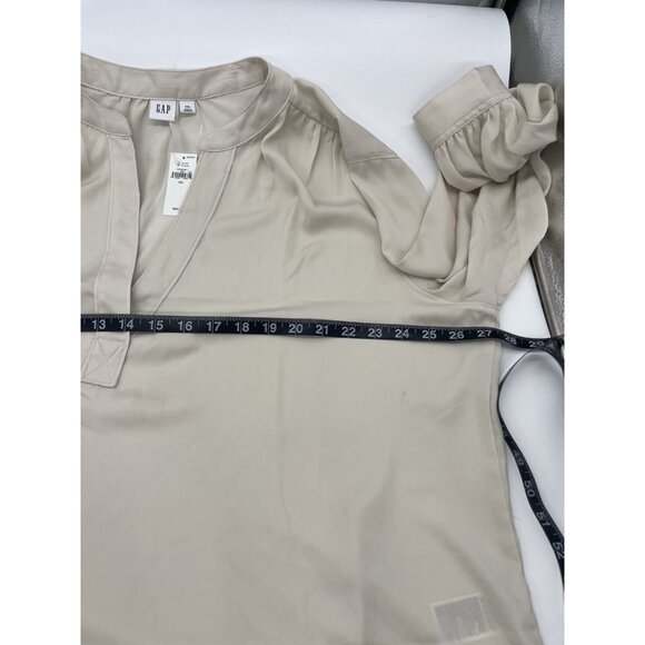 Gap Women’s White Long Puff Sleeves Blouse Sz XXL Career Party Elegant Boho Top - Picture 5 of 5